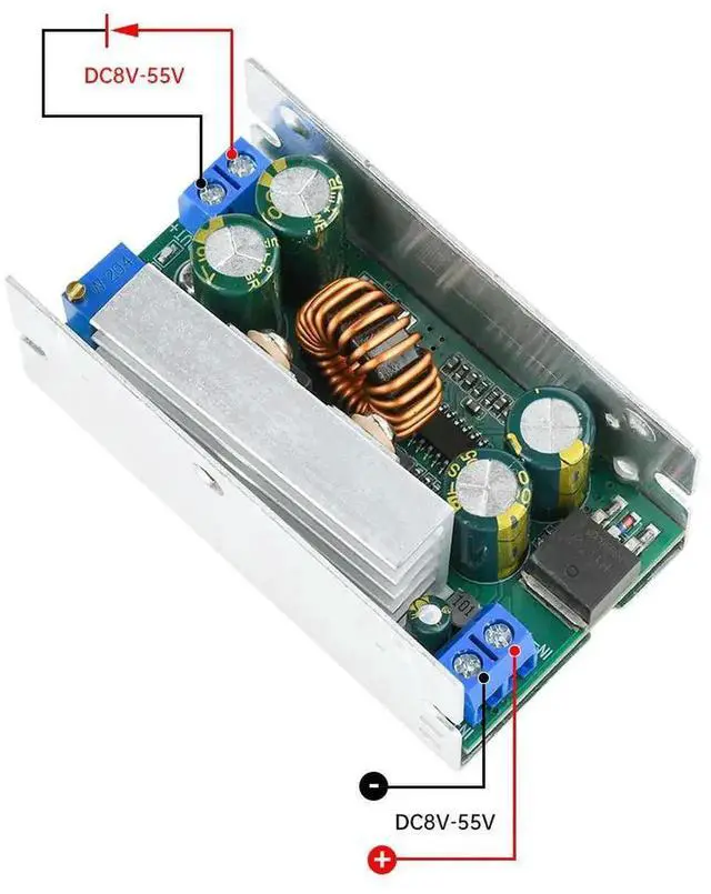 Alt view image 3 of 3 - AJMRTC DCDC Buck Converter Module, 15A 200W 60V Input Adjustable StepDown Board, High Current Regulated Power Supply Module for Vehicle, Industrial Equipment and DIY Electronic Projects