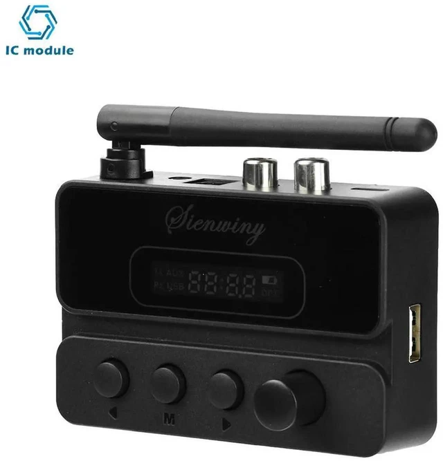 Alt view image 2 of 3 - AJMRTC 2in1 Bluetooth 5.3 Transmitter Receiver HiFi Audio Adapter, Lossless Digital Sound with Optical Fiber Input Output, Wireless Audio Converter for Home Stereo System TV Speaker Amplifier