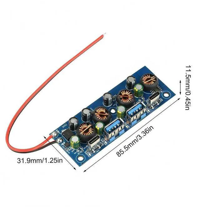 Alt view image 6 of 6 - AJMRTC DC 930V Input PD2.0 PD3.0 MultiProtocol Fast Charging StepDown Module, 10A HighPower Desktop Charger Board with TypeC and USBA Port for Embedded Refitting DIY Power Supply Project