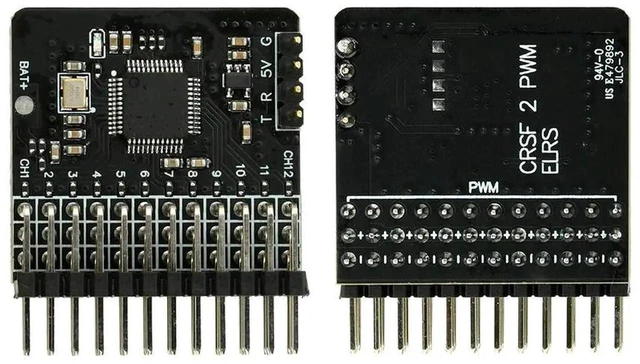 Alt view image 2 of 3 - AJMRTC 12Channel CRSF to PWM Converter Adapter Board, ELRS Protocol RC Signal Decoder Module with Builtin BEC Stable 5V Output for Airplane Drone RC Model Servo Control Projects