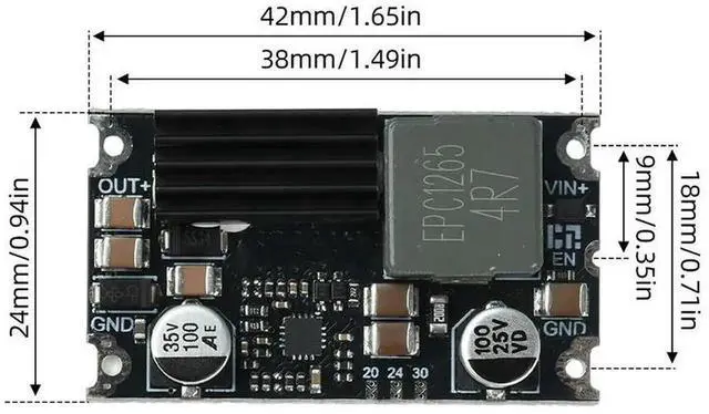 Alt view image 3 of 3 - AJMRTC 300W 15A High Power DCDC Step Up Boost Converter Module, 524V Input to 15V 20V 24V 30V Adjustable Voltage Regulator for Automotive Devices and Industrial Equipment DIY Projects