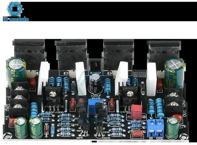 Alt view image 3 of 3 - AJMRTC Mono 200W Power Amplifier Board, DC 20V90V 1943+5200 Power Tube Finished Mono Audio Amplifier Module, HighPower SingleChannel Amplifier Board for DIY Speaker Audio System Modification