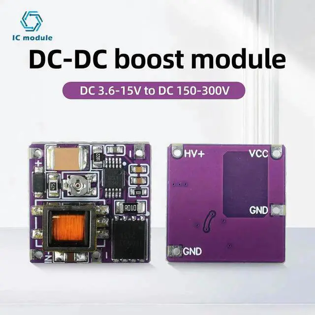 Alt view image 3 of 3 - AJMRTC Adjustable DCDC Boost Converter Module, 3.615V Input to 160300V Output HighVoltage Power Supply Module for Nixie Tube Clocks, High Voltage StepUp Power Module for Nixie Tube DIY Projects
