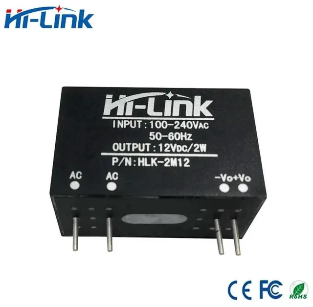 Main image of AJMRTC HLK2M12 ACDC Isolated Mini Power Supply Module, 220V AC to 12V DC 2W 170mA StepDown Intelligent Household Switching Power Module for SmallScale Household Electronic Equipment