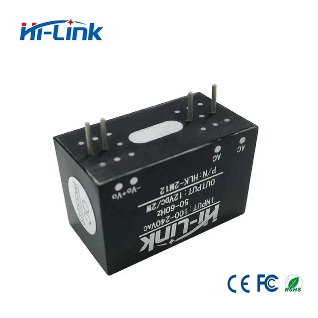 Alt view image 2 of 3 - AJMRTC HLK2M12 ACDC Isolated Mini Power Supply Module, 220V AC to 12V DC 2W 170mA StepDown Intelligent Household Switching Power Module for SmallScale Household Electronic Equipment