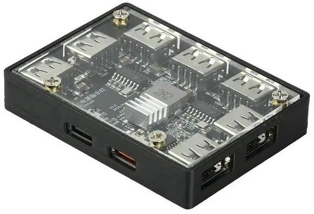 Main image of AJMRTC USB 2.0 7Port Hub Expansion Board with Dual TypeC Ports, 40W Output OTG MultiDevice Connection Splitter Module for PC Laptop Computer Peripheral Accessory Expansion DIY Projects