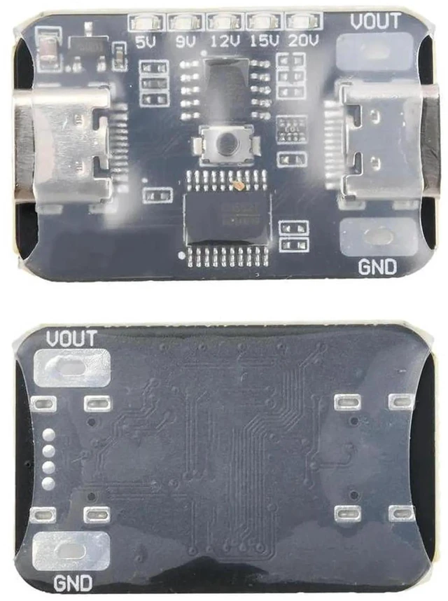 Main image of AJMRTC TypeC PD Trigger Board, Adjustable 5V 9V 12V 15V 20V Output PD2.0 PD3.0 5A Max OpenSource Trigger Module, USBC Power Supply Trigger for Charger Testing Power Supply Debug DIY Projects