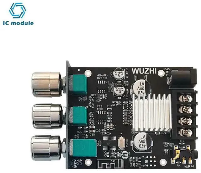 Alt view image 3 of 3 - AJMRTC ZK502MT 2×50W Bluetooth 5.0 Stereo Amplifier Board, High Power Audio AMP Module with AUX Input Bass Treble Tone Adjustment for DIY Speaker Home Audio System Modification