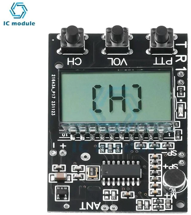 Alt view image 5 of 6 - AJMRTC FM WalkieTalkie AllinOne Circuit Board Module, 27480MHz FM Transmitter Receiver Module with 7 Frequency Points DC 3.36V Power Supply for Wireless Intercom DIY Radio Development Project