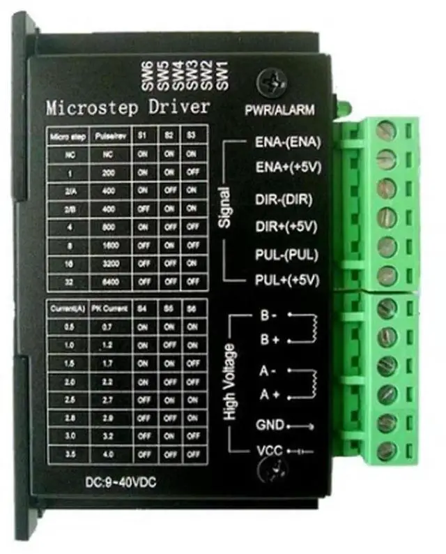 Main image of AJMRTC TB6600 Upgraded Stepper Motor Driver Control Board Module, 4.0A 42VDC Stepper Motor Controller for 42 57 86 NEMA Stepper Motors for CNC Router Engraver 3D Printer Motion Control Projects