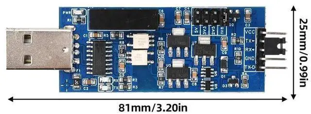 Alt view image 3 of 3 - AJMRTC CH340 Isolated USB to TTL Serial Adapter Module, 4Level Output Support up to 153600bps HighSpeed Baud Rate, Compact Isolated TTL Converter for Industrial Debugging and Serial Communication Pr