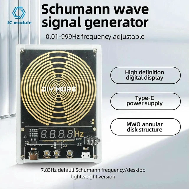Alt view image 2 of 3 - AJMRTC Schumann Wave Generator MWO Oscillation Disc, 0.019999Hz Adjustable Frequency 7.83Hz Schumann Resonance Signal Generator Module for Meditation, Yoga, Relaxation and Experimental Frequency Rese