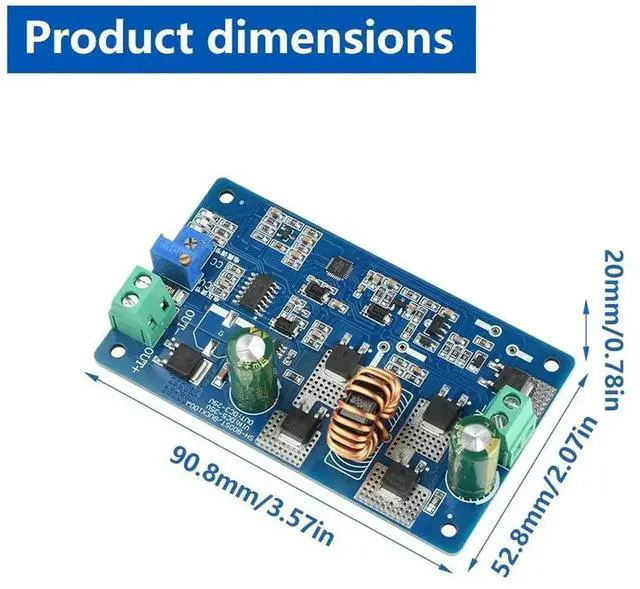 Alt view image 2 of 3 - AJMRTC DC 535V to DC 2.530V 10A Step Up Down Buck Boost Converter Board, Constant Current Voltage Regulator LED Driver Module for DIY Electronic Power Supply Project Kit