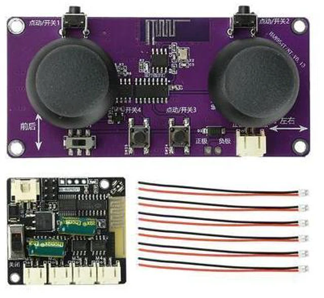 Main image of AJMRTC 8Channel 2.4GHz Remote Control Module Kit, DualThumbstick Transmitter & Receiver Set, Wireless RC Control Unit for DIY RC Cars, Boats, Robotics and Custom RadioControlled Model Projects