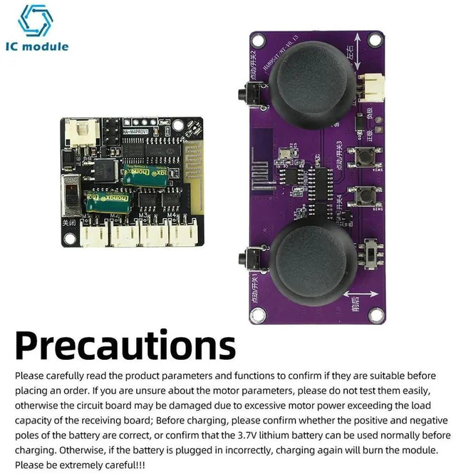 Alt view image 6 of 6 - AJMRTC 8Channel 2.4GHz Remote Control Module Kit, DualThumbstick Transmitter & Receiver Set, Wireless RC Control Unit for DIY RC Cars, Boats, Robotics and Custom RadioControlled Model Projects