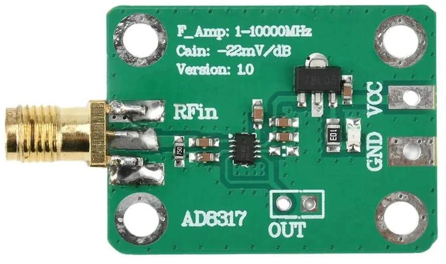 Main image of AJMRTC AD8317 Logarithmic RF Detector Power Meter Module, 1MHz10000MHz HighFrequency RF Signal Power Detection Board, DC 715V Input RF Power Meter for Radio Amplifier Test & Electronic Lab Projects