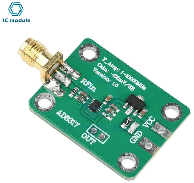 Alt view image 2 of 3 - AJMRTC AD8317 Logarithmic RF Detector Power Meter Module, 1MHz10000MHz HighFrequency RF Signal Power Detection Board, DC 715V Input RF Power Meter for Radio Amplifier Test & Electronic Lab Projects