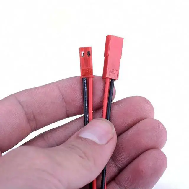 Main image of AJMRTC 40Pcs JST SM2Pin Wire Connectors Set, Male and Female 22AWG 100mm PreCrimped Cable Connectors, JST SM 2Pin Plugs for LED Controller Connection and DC Power Distribution Projects