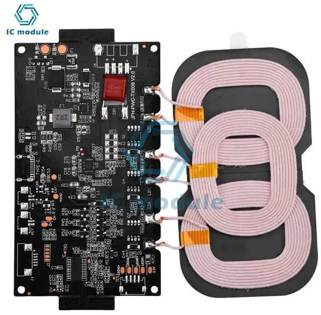 Alt view image 3 of 3 - AJMRTC VehicleMounted Fast Charging Board, DC 1224V Input 3Coil 20W High Power Certified Phone Charger Module, DIY OnBoard Charging Circuit Board for Car RV Truck Modification