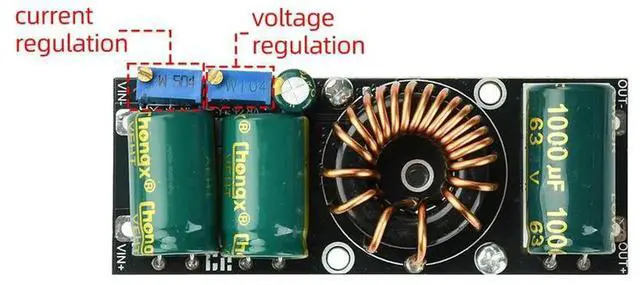 Alt view image 3 of 3 - AJMRTC Adjustable DCDC StepDown Power Module, 95% HighEfficiency Constant Current Voltage Regulator Board for Battery Charging, LED Lighting Driver and DC Motor Drive DIY Electronic Projects