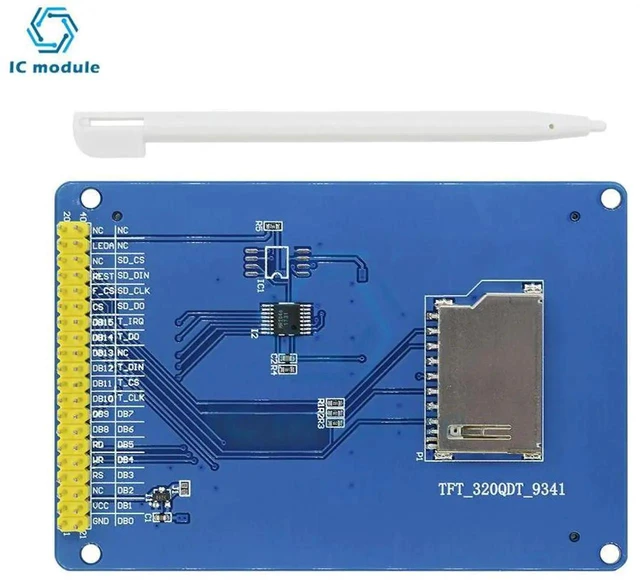 Alt view image 3 of 3 - AJMRTC 3.2 Inch TFT LCD Display Module 320x240 Resolution with Touch Screen Panel, ILI9341 Display Controller, 3.3V5V Wide Voltage Input for Arduino Raspberry Pi DIY Electronic Projects
