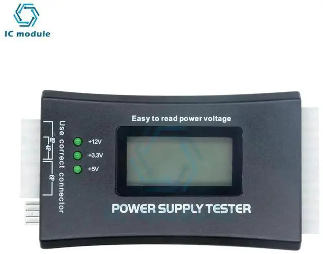 Main image of AJMRTC Digital LCD ATX Power Supply Tester, 2024 Pin PC Computer Source Diagnostic Measuring Tool, LCD Display ATX PSU Check Tester for Desktop PC Power Source Fault Detection & Voltage Measurement