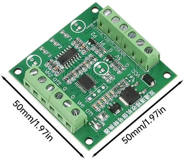 Main image of AJMRTC DualChannel PWM to Voltage Signal Converter Receiver Module, Servo Signal Conversion Board 724V Power Input for RC Crawler, Motor Controller Remote Control Electronic DIY Kit