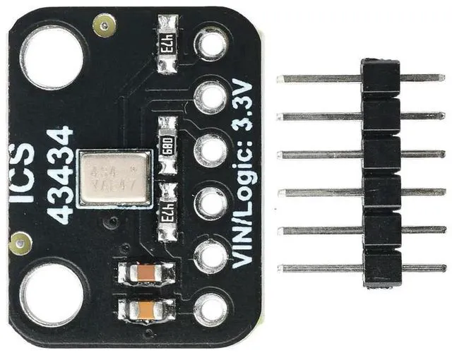 Main image of AJMRTC ICS43434 I2S MEMS Microphone Mini Module, DC 1.5V3.6V LowPower Digital MEMS Mic Board with Builtin LowPass Filter for Audio Collection DIY Embedded Sound Acquisition Projects
