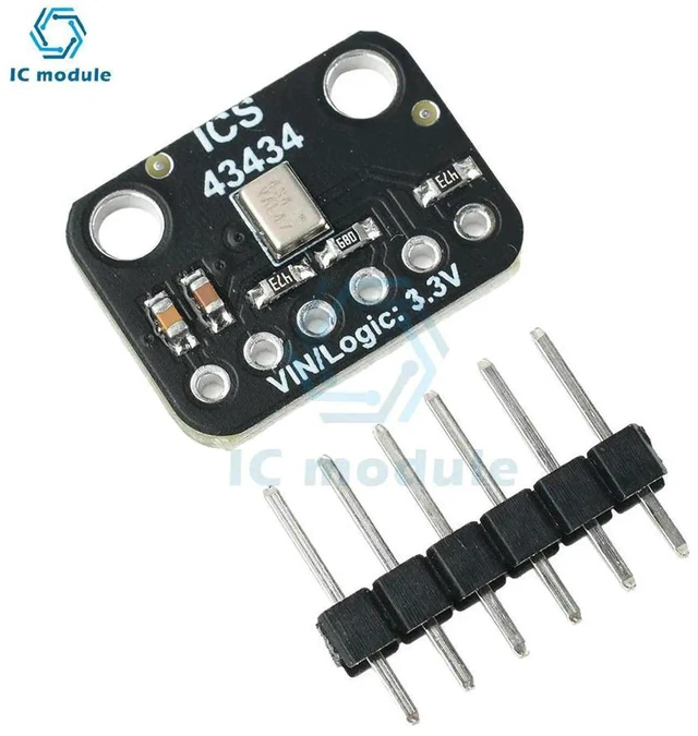 Alt view image 2 of 5 - AJMRTC ICS43434 I2S MEMS Microphone Mini Module, DC 1.5V3.6V LowPower Digital MEMS Mic Board with Builtin LowPass Filter for Audio Collection DIY Embedded Sound Acquisition Projects