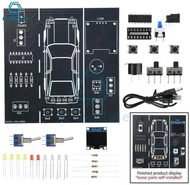 Alt view image 3 of 3 - AJMRTC Car Driving Simulator DIY Soldering Practice Kit, Electronic Welding Training Project Set for Students, Educational DIY Parts for Soldering Skill Learning and Circuit Assembly Exercise
