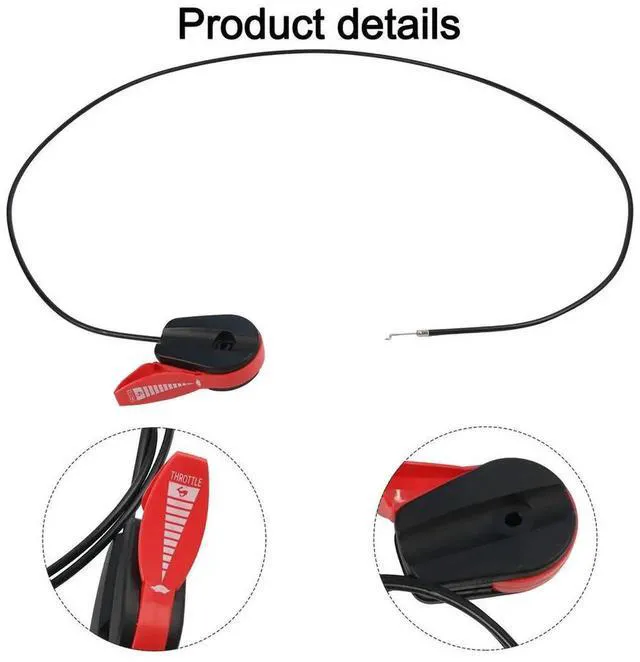 Alt view image 3 of 3 - AJMRTC HeavyDuty Throttle Control Coated Cable, Practical Plastic Housing Replacement Part for Lawn Mower, Durable Yard Garden Accessory for Lawnmower Throttle Governor Repair