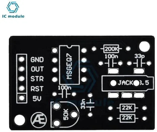 Alt view image 3 of 3 - AJMRTC MSGEQ7 Graphic Equalizer Audio Processing Module, 7Band Spectrum Analyzer Filter Signal Analysis Board, DIY Electronic Part for Music Spectrum Capture and Audio Visualization Projects