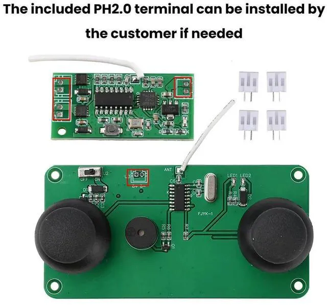 Alt view image 3 of 3 - AJMRTC 2.4G RC Airplane Differential Control Flight Controller Board, Builtin Gyroscope DualMotor Driver Module, 100M Remote Control Distance DIY Electronic Kit for RC Glider FixedWing Aircraft Ass