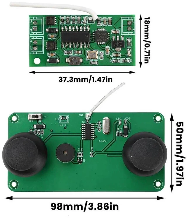 Alt view image 2 of 3 - AJMRTC 2.4G RC Airplane Differential Control Flight Controller Board, Builtin Gyroscope DualMotor Driver Module, 100M Remote Control Distance DIY Electronic Kit for RC Glider FixedWing Aircraft Ass