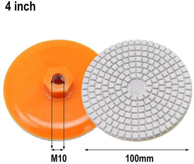 Alt view image 3 of 3 - AJMRTC 100mm 4 Inch Wet Dry Polishing Pad, Abrasive Buffing Disc for Marble Concrete Stone, Home DIY Polishing Disc, Replacement Accessory for Angle Grinder Power Tool