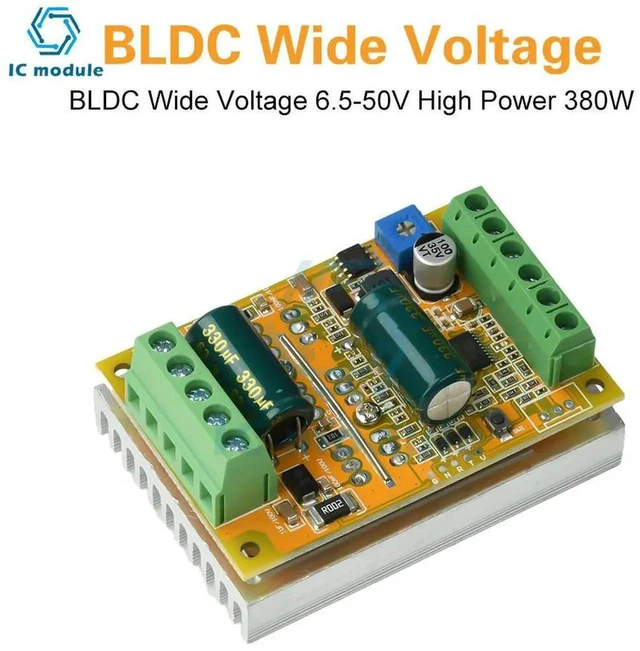 Alt view image 3 of 3 - AJMRTC DC550V 300W BLDC ThreePhase Brushless DC Motor Driver Board, Sensorless PWM Controller, HallLess Brushless Motor Control Driver, for Industrial DIY Motor Speed Regulation Power Drive Module