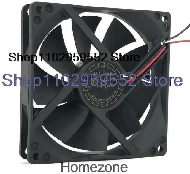 Main image of AJMRTC 9025 90mm DC12V 0.18A Quiet Cooling Fan Kit, Replacement for Yate Loon D90SM, 2Pin Axial Fan for PC Chassis, Power Supply Cabinet Ventilation & Equipment Heat Dissipation Repair Part