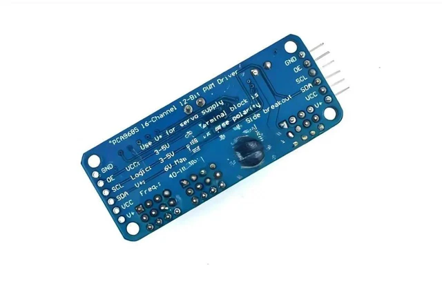 Alt view image 2 of 3 - AJMRTC 16Channel PWM Servo Drive Board PCA9685 IIC Servo Controller Module, Robot Servo Driver Board Compatible with MG90S SG90 MG995 Servos for DIY Robotic Project