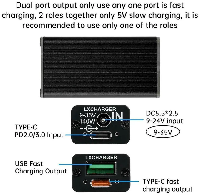 Alt view image 3 of 3 - AJMRTC 140W MultiProtocol Fast Charging Board, DC 9V35V Input PD Fast Charger Module Supports QC4.0 QC5.0 PD2.0 PD3.0 PPS FCP for Mobile Phone DIY Power Supply Project