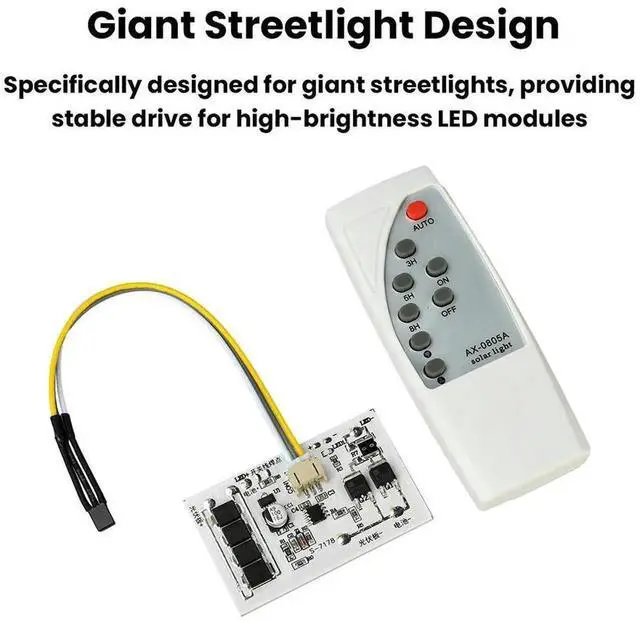 Alt view image 6 of 6 - AJMRTC HighPower Solar Controller 3.2V 3.7V 6.4V 7.4V, Stepless Dimming Solar Charge Discharge Controller for Giant Street Light & Stable HighBrightness LED Module