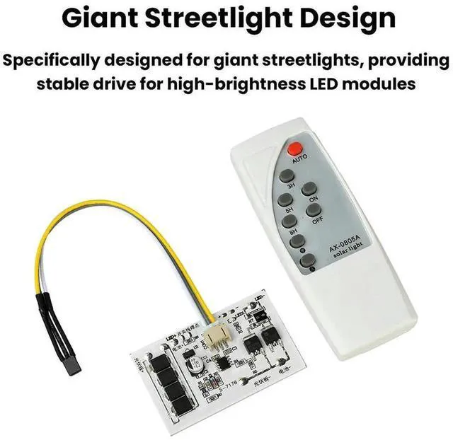 Alt view image 5 of 6 - AJMRTC HighPower Solar Controller 3.2V 3.7V 6.4V 7.4V, Stepless Dimming Solar Charge Discharge Controller for Giant Street Light & Stable HighBrightness LED Module