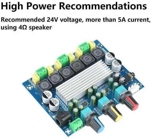 Main image of AJMRTC TPA3116D2 Digital Power Amplifier Board, DC 824V Wide Voltage 2×50W 100W Dual Channel Audio Amp Module, DIY Electronic Kit for Speaker Audio Amplification Project