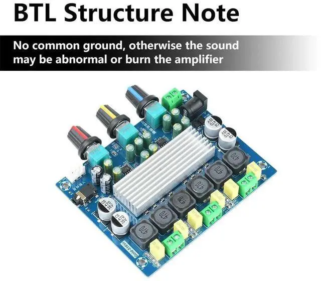 Alt view image 2 of 3 - AJMRTC TPA3116D2 Digital Power Amplifier Board, DC 824V Wide Voltage 2×50W 100W Dual Channel Audio Amp Module, DIY Electronic Kit for Speaker Audio Amplification Project