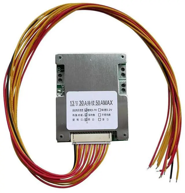 Main image of AJMRTC 13S 48V 50A LithiumIon Battery Pack BMS Protection PCB Board, Liion Battery Management Module with Overcharge Discharge ShortCircuit Protection for 48V Lithium Battery Pack