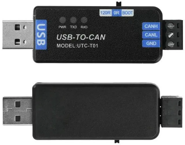 Main image of AJMRTC USB to CAN Adapter CAN Bus Analyzer, Support CAN 2.0A Protocol, Baud Rate 5kbps1Mbps, USBCAN Converter Dongle for Industrial Network Debugging, Vehicle CAN Bus Monitoring and Data Analysis Te