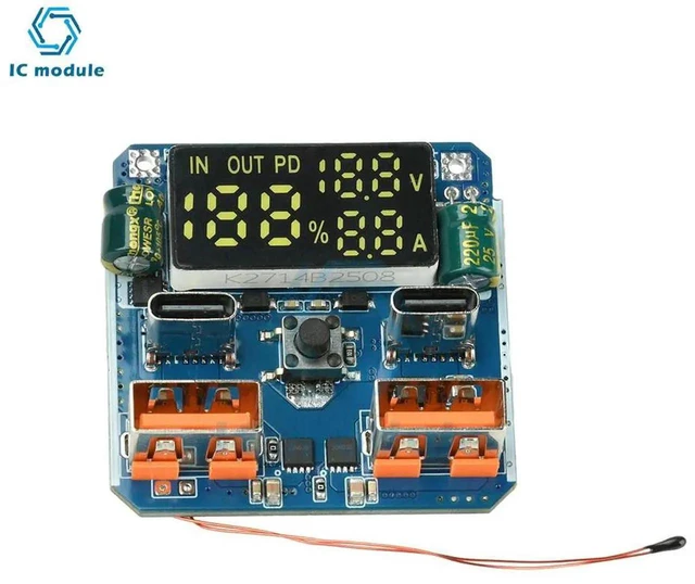 Alt view image 3 of 3 - AJMRTC 4S PD 100W Bidirectional BuckBoost Module, 20V 5A HighPower Lithium Battery Charger Discharger, PD Fast Charging Step Up Down Power Converter Module for DIY Electronic Project