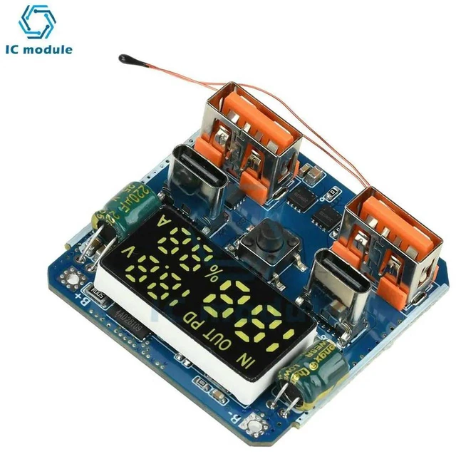 Alt view image 2 of 3 - AJMRTC 4S PD 100W Bidirectional BuckBoost Module, 20V 5A HighPower Lithium Battery Charger Discharger, PD Fast Charging Step Up Down Power Converter Module for DIY Electronic Project