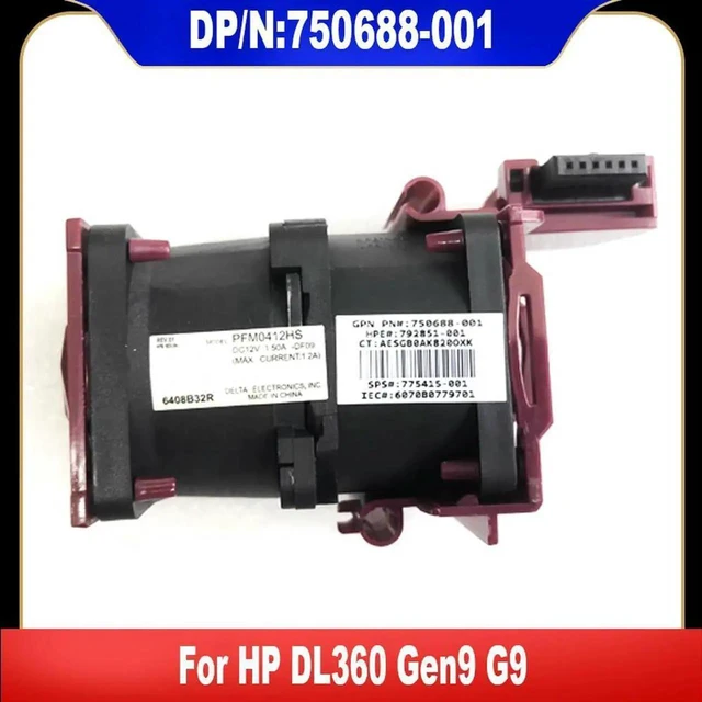 Main image of AJMRTC HotSwap Server Cooling Fan Module, Replacement 750688001 775415001 792851001, 100% PreTested Cooler Radiator for HPE ProLiant DL360 Gen9 G9 Rack Server Repair Spare Part