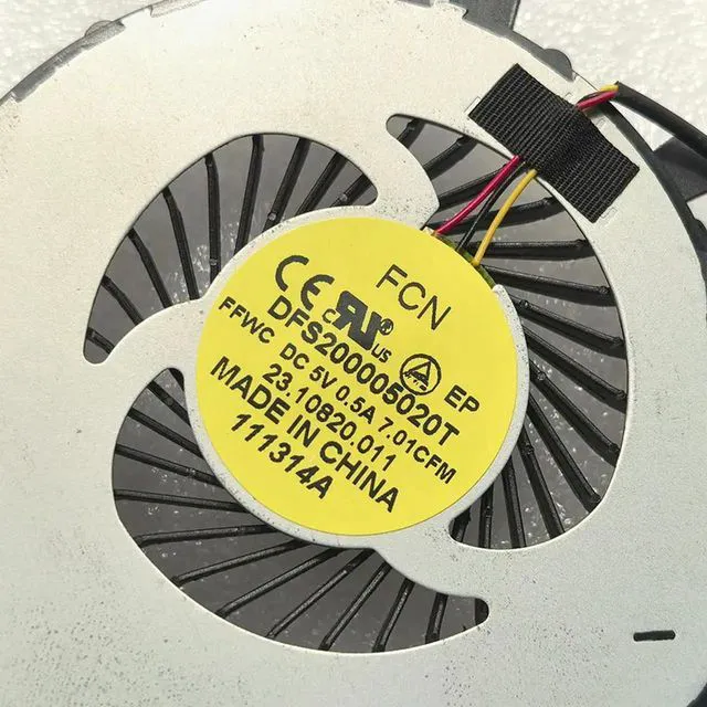 Alt view image 2 of 3 - AJMRTC Laptop CPU Cooling Fan DFS200005020T, DC 5V 3Pin Replacement Cooler Fan for Dell Inspiron 7737 7746 Notebook Internal Heat Dissipation Repair Spare Part, Fast Shipping