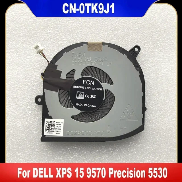 Main image of AJMRTC Laptop GPU Cooling Fan, Replacement 0TK9J1 TK9J1 CN0TK9J1, DC 5V 4Pin PWM Graphics Cooler Fan for Dell XPS 15 9570 Precision 5530 Notebook Thermal Repair Spare Part